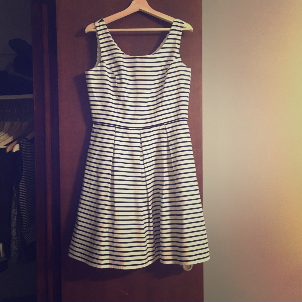 Black and white striped dress 👗